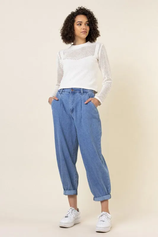 VIBRANT M.I.U. Slouchy High Waisted Jeans