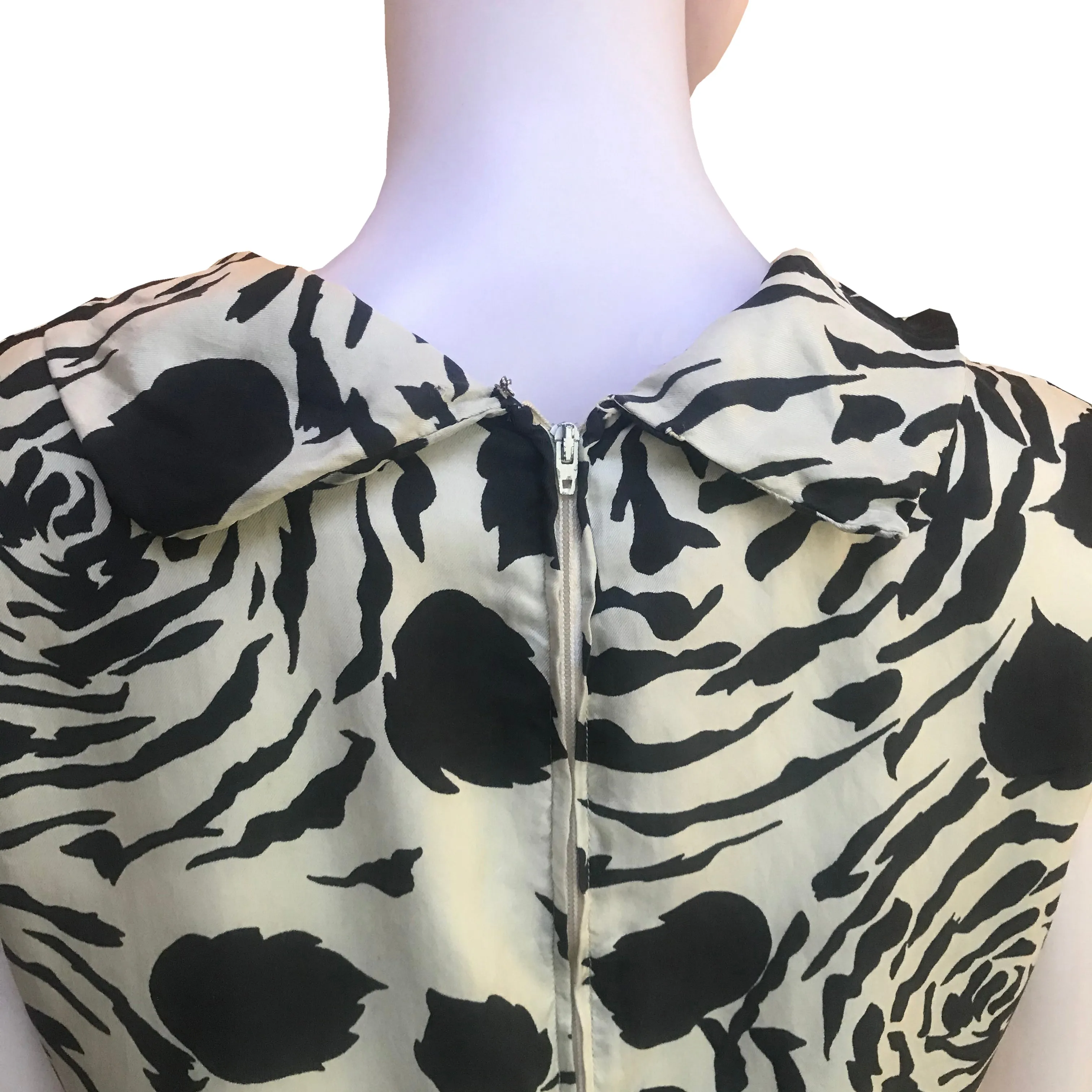 Vintage 1960s 100% Silk Floral Shift Dress