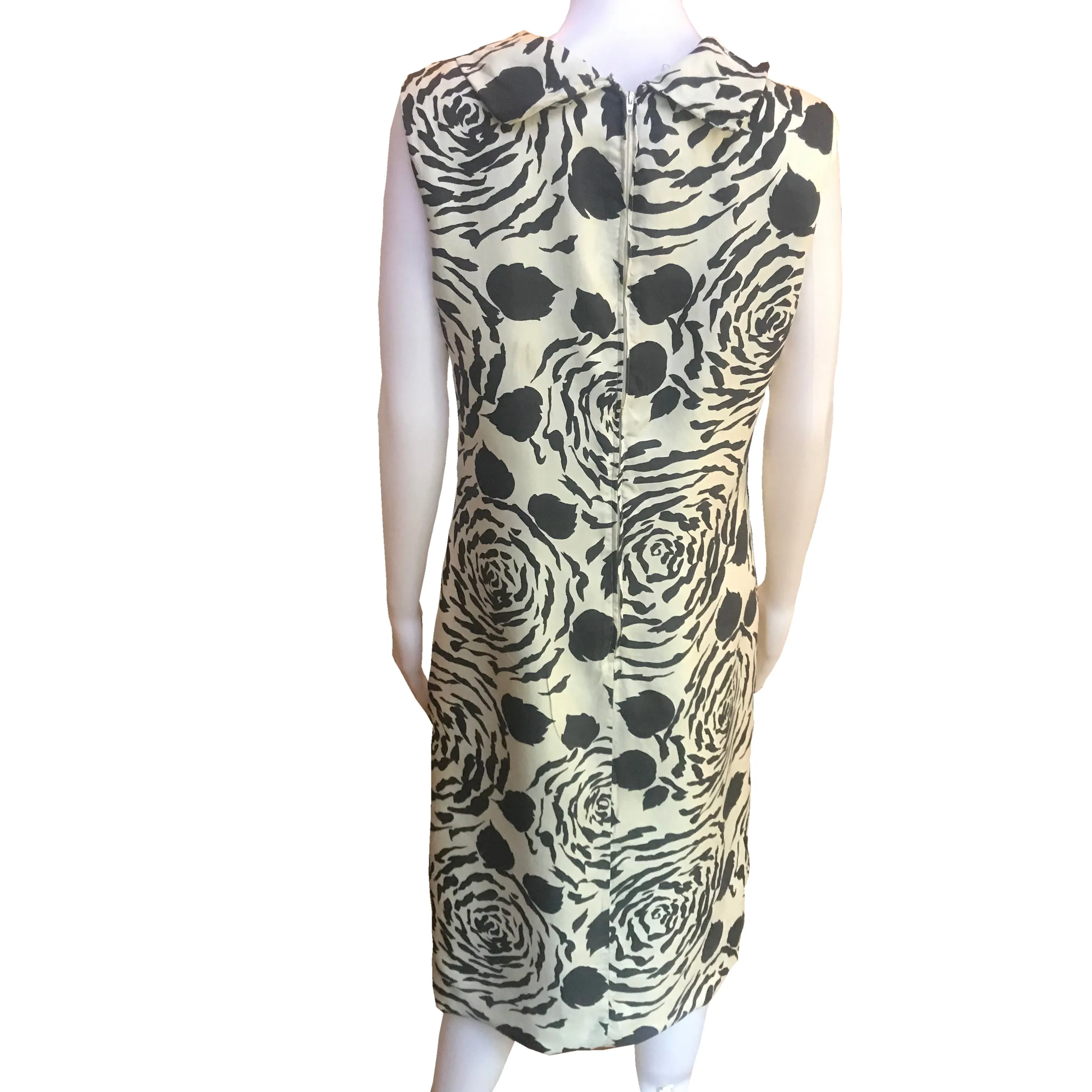 Vintage 1960s 100% Silk Floral Shift Dress