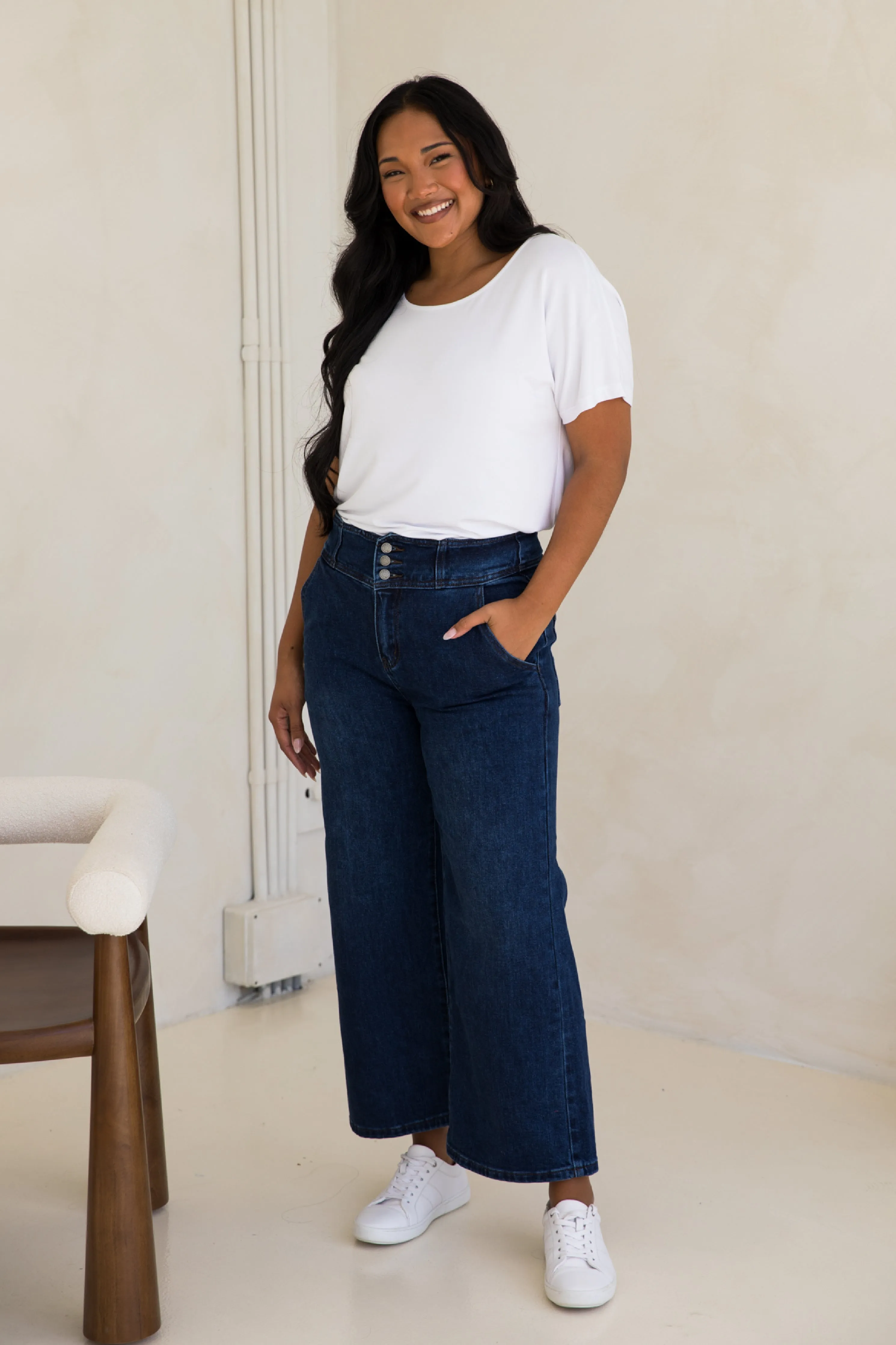 Wide Leg Jean | Dark Denim