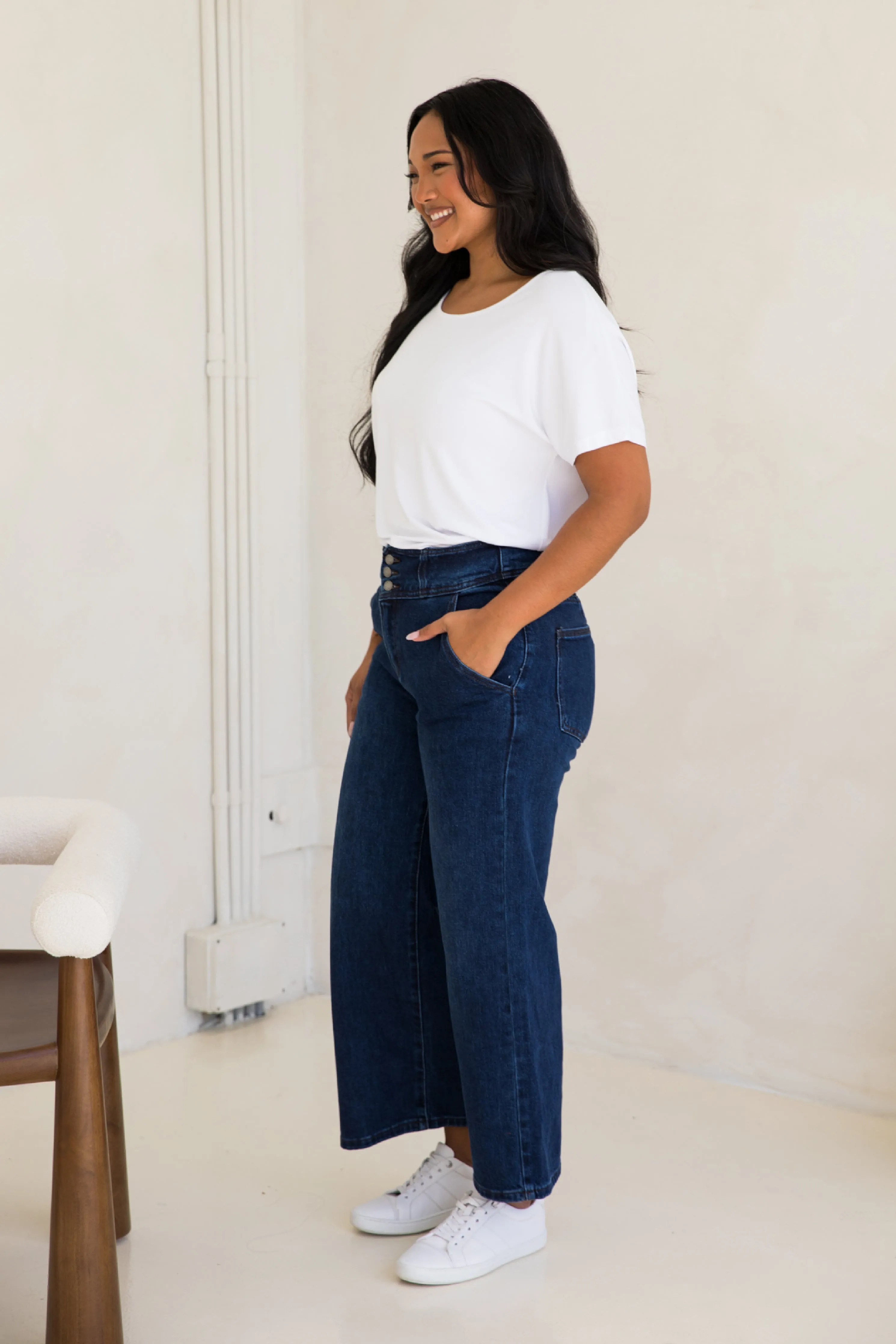 Wide Leg Jean | Dark Denim