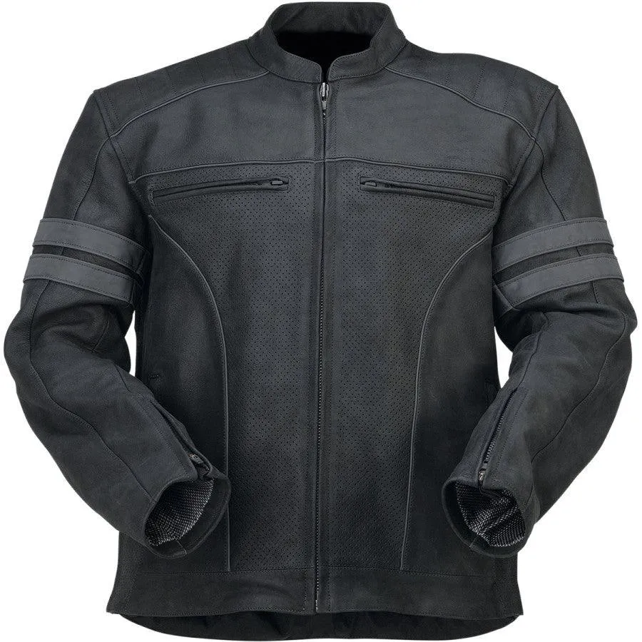 Z1R Remedy Leather Jacket - Black